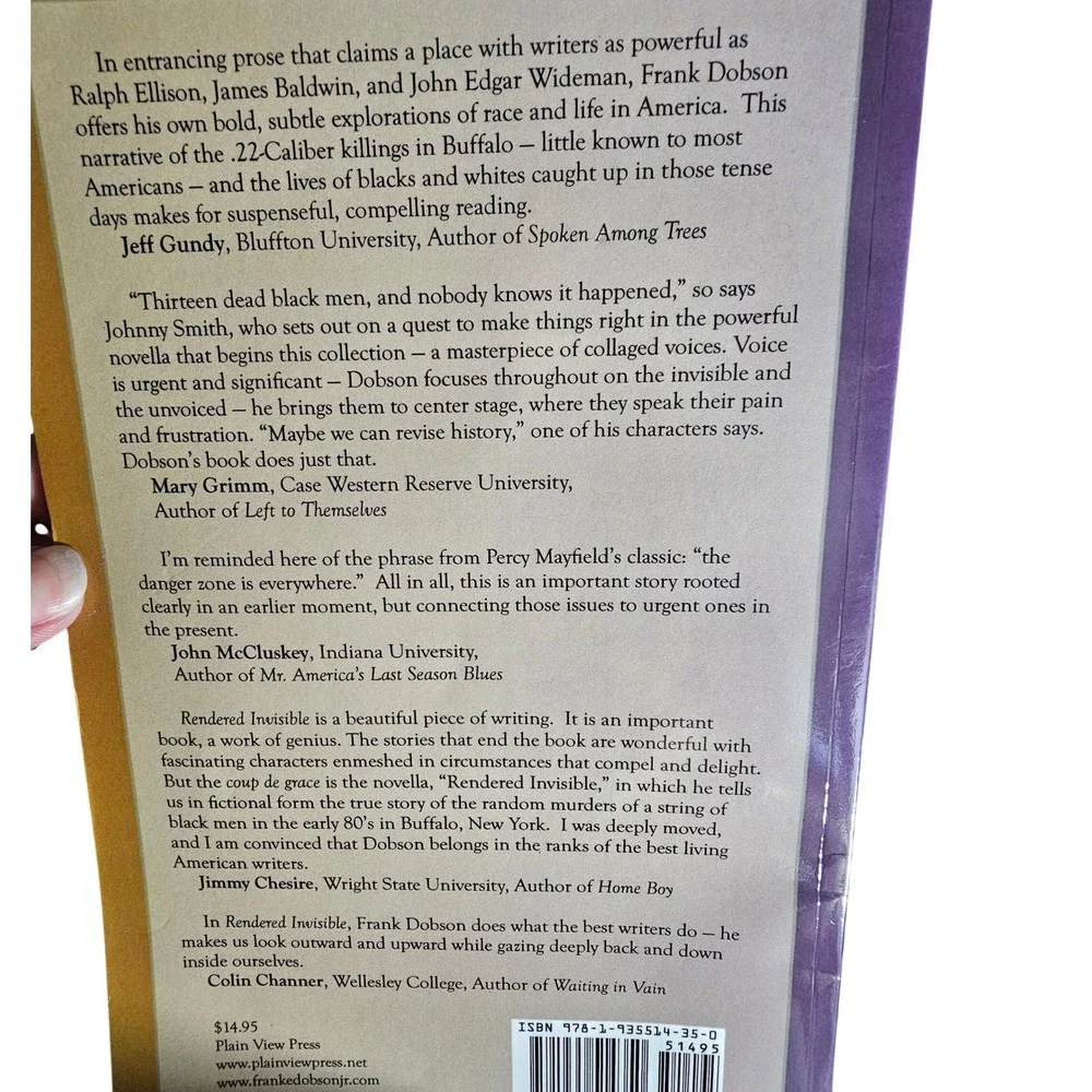 Rendered Invisible Frank E Dobson Jr Stories of Blacks and Whites Love and Death